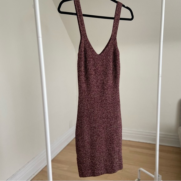 Wilfred Aritzia Marled Burgundy Red Sweater Dress in Burgundy size Medium - Picture 9 of 11